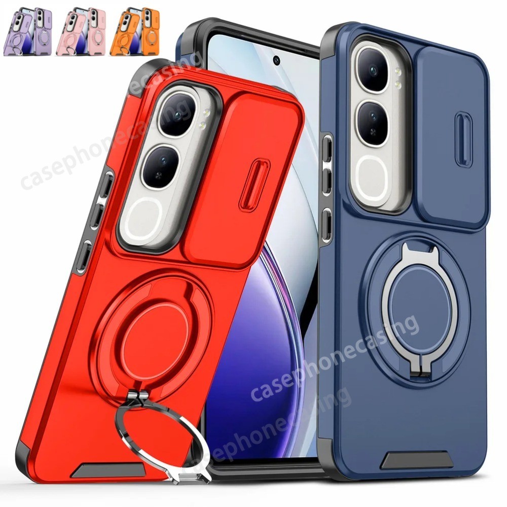 เคสโทรศัพท์สําหรับVivo V40 Lite V40 Pro V40Pro V40Lite Y200 5G 2025 ปลอกกันกระแทกTPU PCกล้องป้องกันแหวนปกหลัง