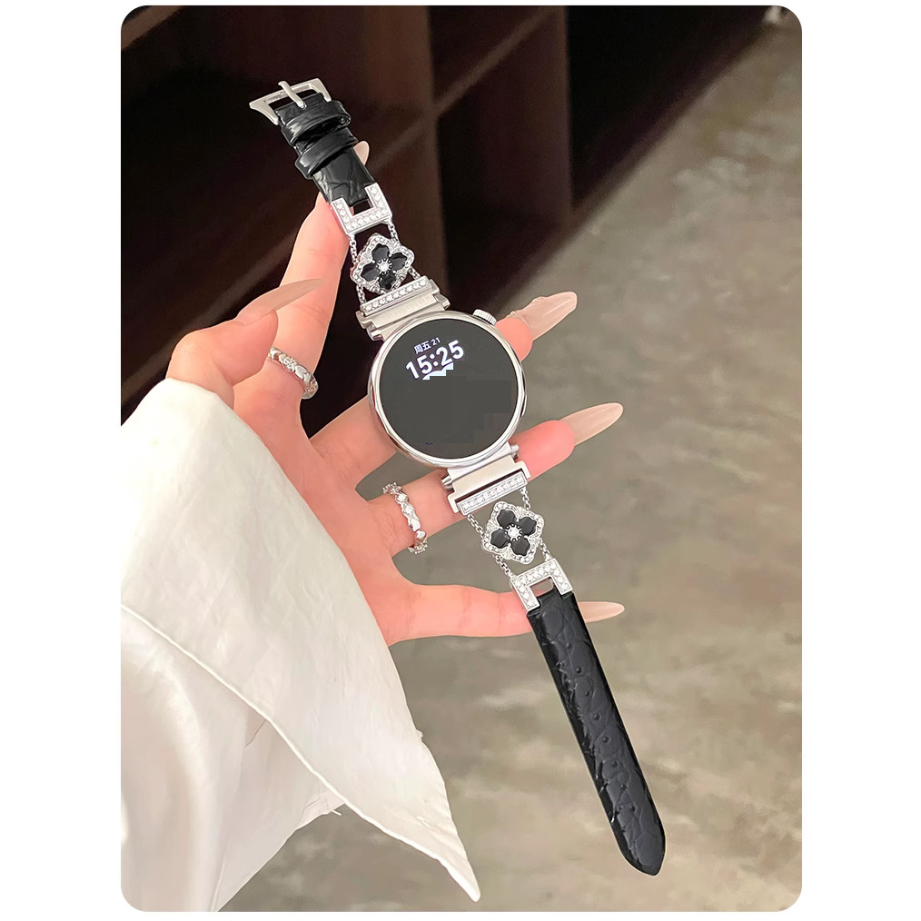 Luxury Clover Watch Strap Compatible For Huawei watch GT 6 สาย Huawei watch GT 5 Pro Strap huawei gt6 สาย huawei gt5 strap GT2/GT3/Huawei GT4 Strap Redmi watch 5 Lite สาย Redmi watch 5 Active Strap / Amazfit bip 5 pro /GTS3/gts2 / Amazfit GTR 4 สาย ราคา ถูกที่สุด ดีลบีเคเค แกลเลอรีภาพที่ 8