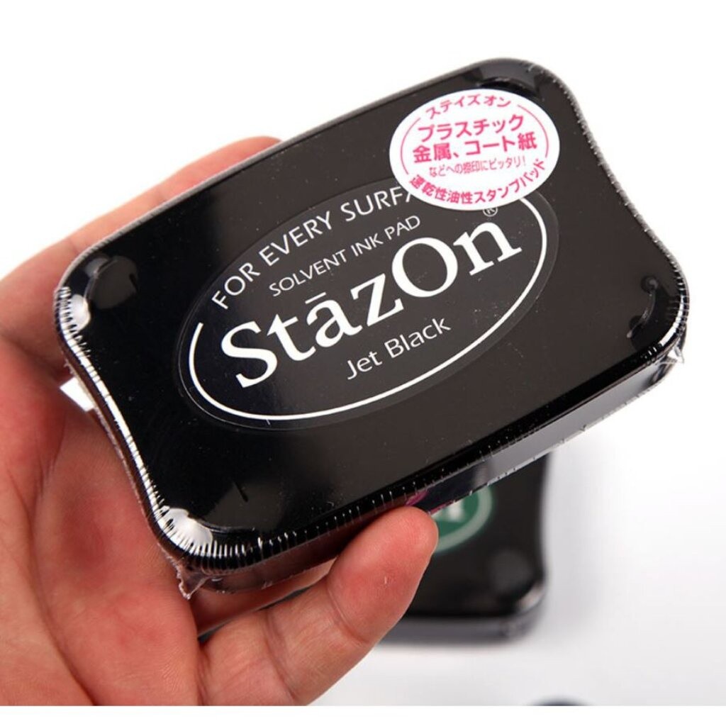 HAKO หมึกญี่ปุ่น หมึกกันน้ำ หมึกสีอเนกประสงค์ STAZON ใหญ่ (ปั๊มผ้า โลหะ พลาสติก ถุงแก้ว ไม้ หนัง กระดาษ)