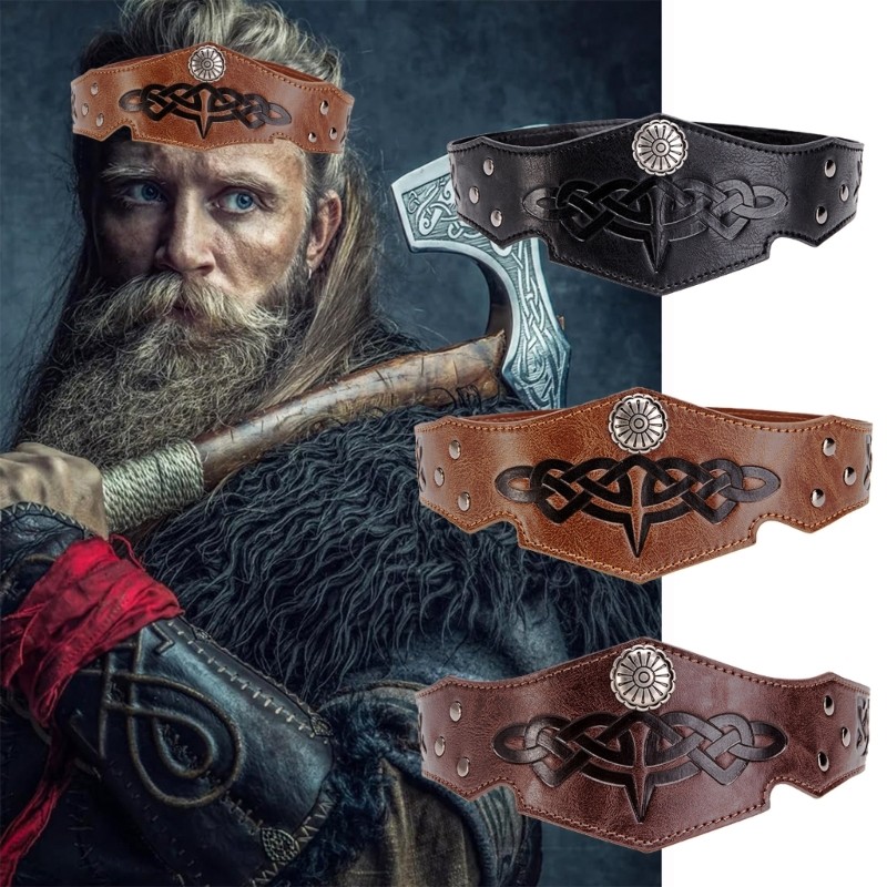 EDB * Driving Headwear ที่คาดผม Headpiece คอสเพลย์อุปกรณ์เสริมแถบคาดศีรษะ PU ปรับได้