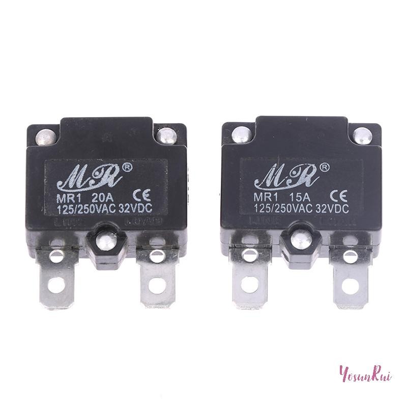 YosunRui] 7A 10A 15A รีเลย์รีเซ็ตอัตโนมัติฟิวส์ Therma Circuit Breaker Current Overload Protector เด็กไฟฟ้ารถอุปกรณ์เสริมใหม่