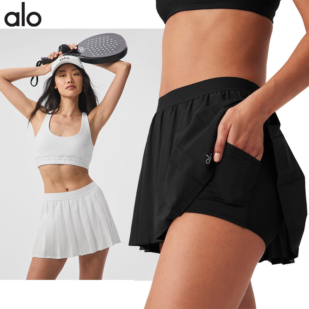 Alo Yoga Yoga Clothes Suit Women Outdoor Sports Tennis Skirt Women Quick-Drying Clothes Moisture Abs