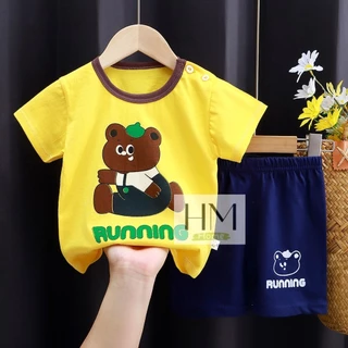 เสื้อผ้าเด็ก ชุดลำลองเด็ก เซทเสื้อ+กางเกงขาสั้น เซท 2 ชิ้น ใส่ได้ทั้งเด็กผู้ชายผู้หญิง