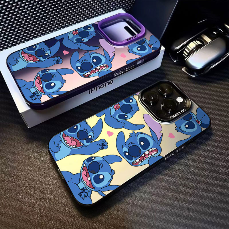 เคสสําหรับiphone 11 12 13 15 14 16 Pro Max Xr Xs Max 7+ 8 Plus Stitch Matteฝาครอบโทรศัพท์กรณี