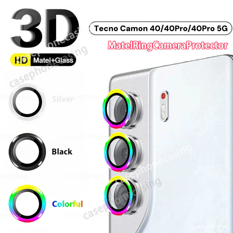โลหะกล้องเลนส์ป้องกันฟิล์มสําหรับ Tecno Camon 40 Pro Camon40 Camon40Pro 40Pro 5G 4G 2025 แหวนโลหะป้อ