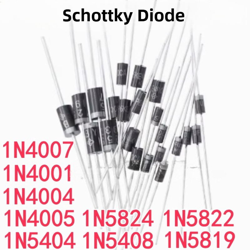 Original 1N4007 IN4001 1N4004 1N4005 1N5404 1N5408 1N5819 1N5822 1N5824 Rectifier ไดโอดSchottkyไดโอด