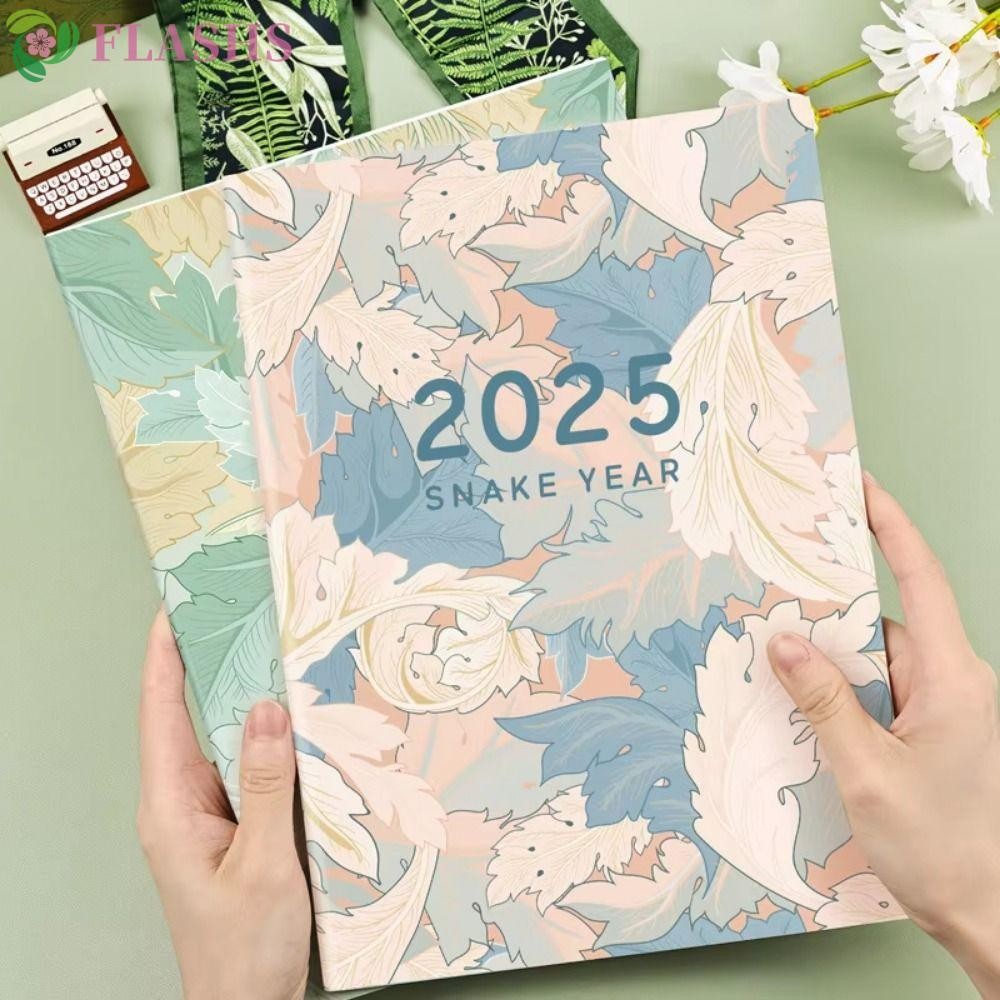 Flashsyn Day/Week/Year Agenda Planner Notepad, กระดาษหนา 84 หน้า 2025 สมุดวางแผน, การจัดการเวลา A4/A