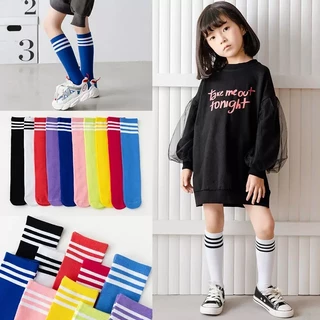 10สีผ้าฝ้ายนุ่มถุงเท้าเด็กโรงเรียนชายหญิงฤดูใบไม้ผลิฤดูร้อนลายถุงเท้ากีฬาสบายๆเด็กถุงเท้าเข่า