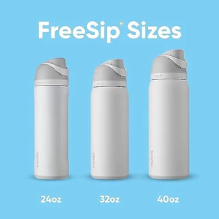 Owala FreeSip ขวดน้ําสแตนเลสหุ้มฉนวนมือถือถ้วยฟางถ้วยสูญญากาศสองชั้นกระติกน้ําร้อนขวดน้ํา