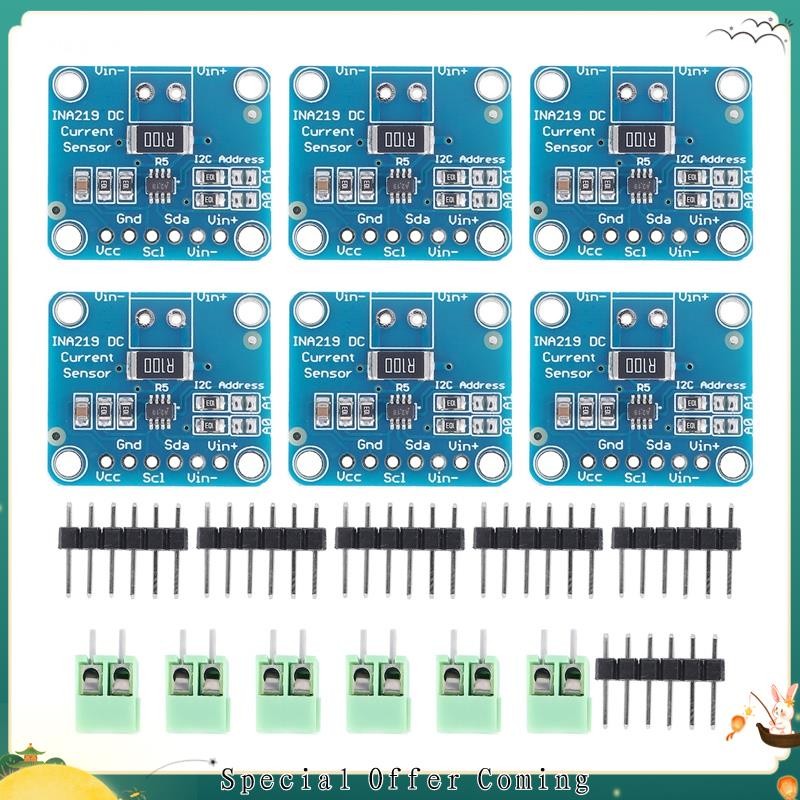 6 PC MCU-219 INA219 I2C Bi-Directional DC Current Power Supply เซนเซอร์โมดูล Breakout 3-5V SOT23