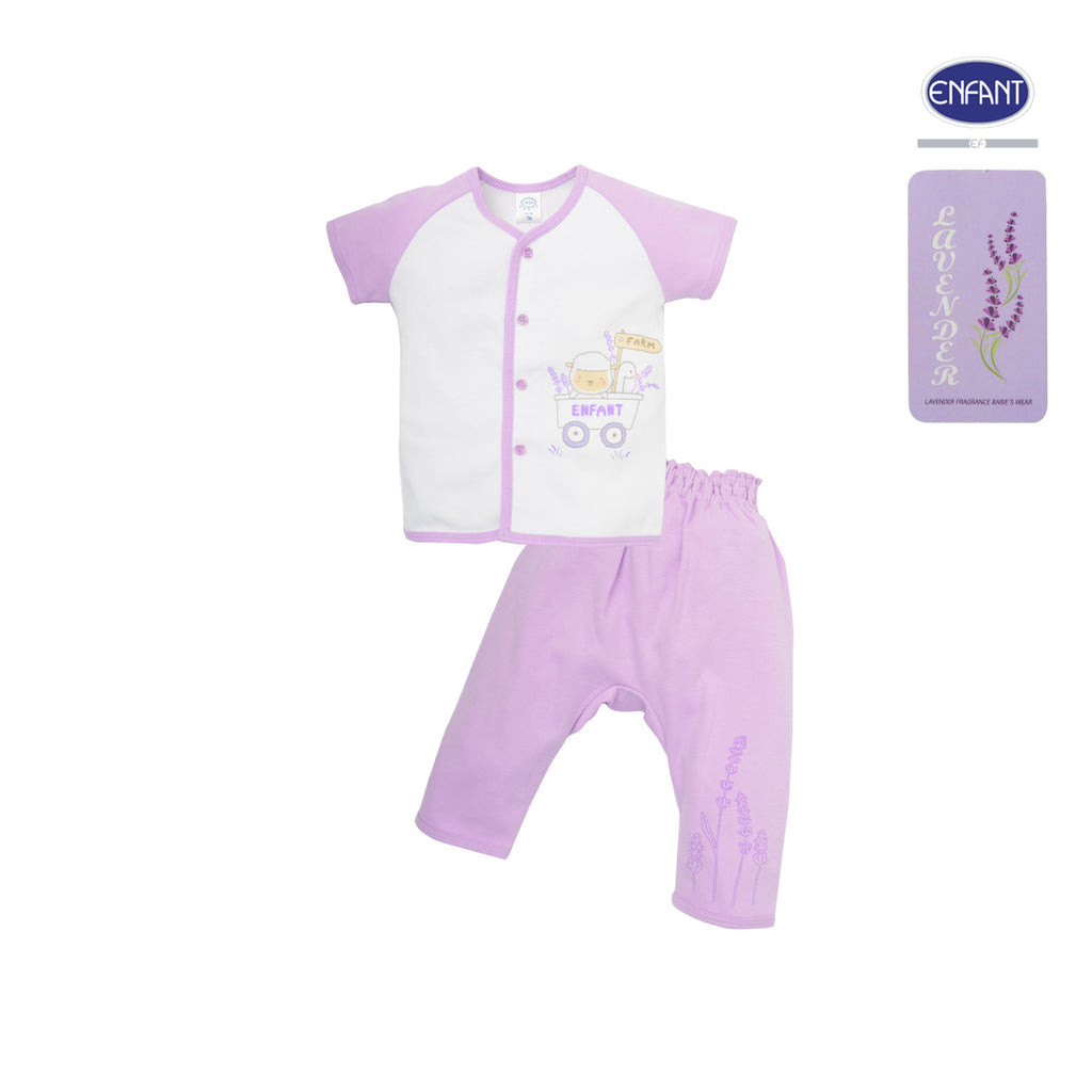 Enfant เสื้อแขนสั้น+กางเกงขายาว ลาเวนเดอร์