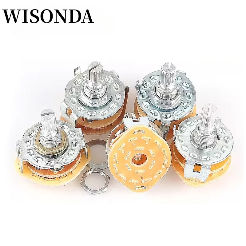 Rs25 แผงสวิตช์เมาท์เพลา L=20 มม. 1P11T 2P4T 2P5T 2P6T 3P3T 3P4T 4P3T