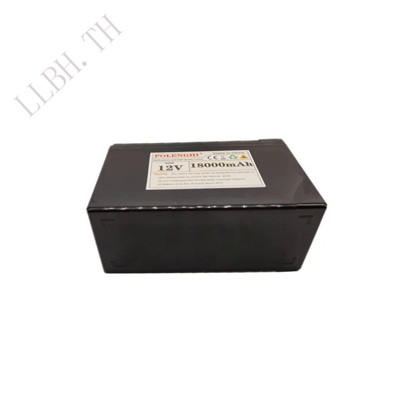 POLENGHI real capacity 3S6P 12V 18Ah 18650 lithium battery pack, built-in 20A BMS+12.6V 2A charger f