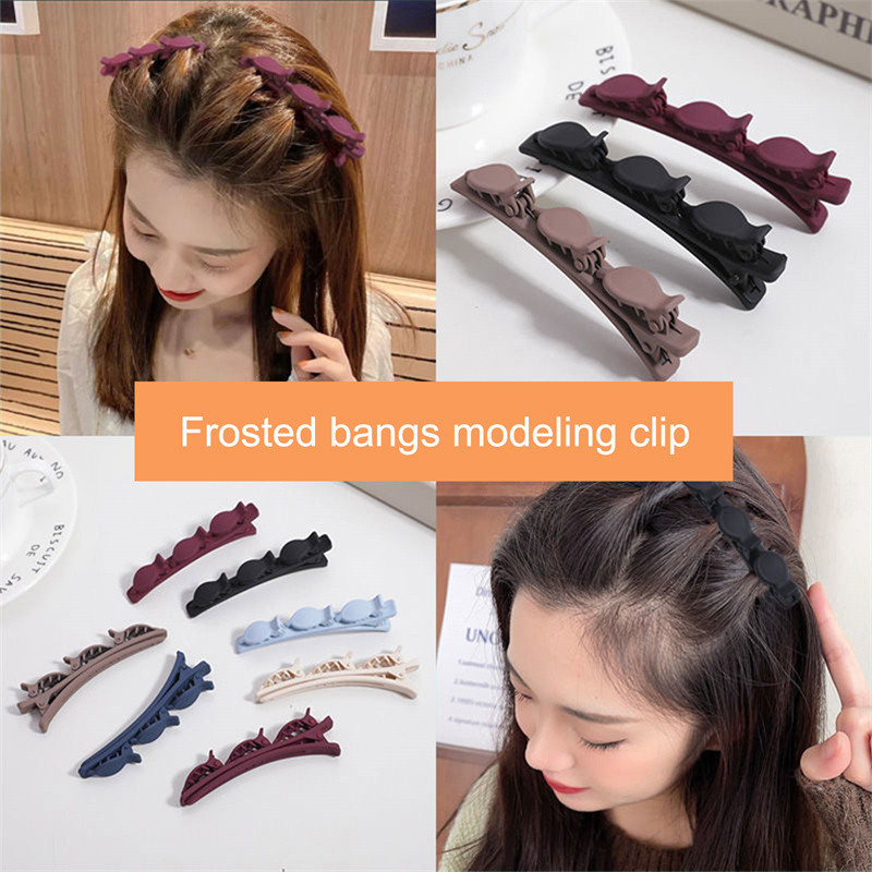 กิ๊บติดผมถักสองชั้น พร้อมคลิปหนีบผม ขนาดเล็ก 3 ชิ้น สีพื้น กิ๊บติดผมหน้าม้า ปิ่นปักผม กิ๊บปากเป็ด เครื่องประดับผม แฟชั่นสําหรับผู้หญิง