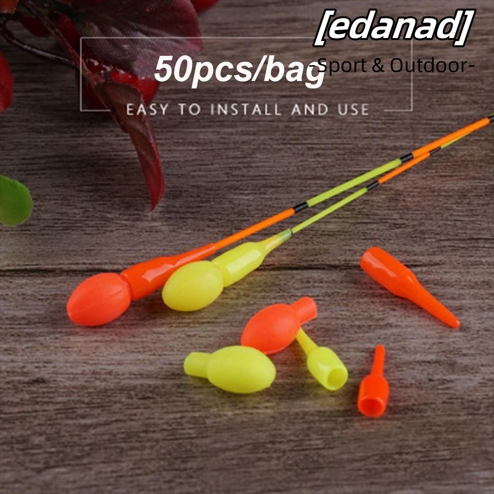 Edanad ทุ่นลอยน้ําตกปลา หางดริฟท์ กลางคืน เครื่องมือตกปลา เรืองแสง ยางพลาสติก เชื่อมต่อ 50 ชิ้น