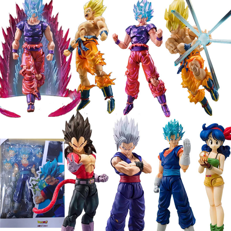 โมเดลฟิกเกอร์ Dragon Ball Z Action Figure Articulado Super Saiyan Ultra Instinct Son Goku Ssgss Vegeta Launch Dbz ของเล่นสําหรับเด็ก