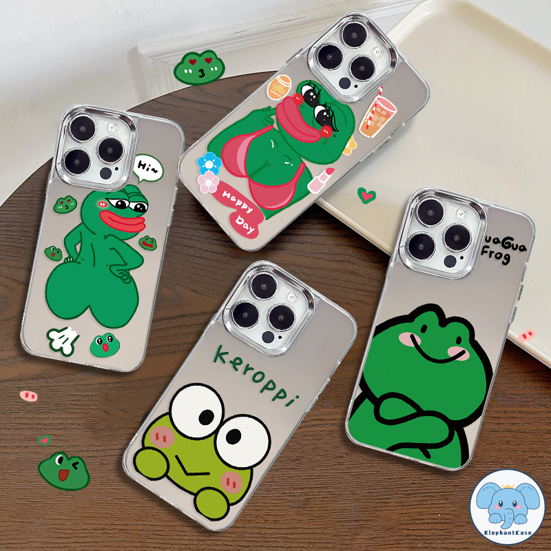 สร้างสรรค์การ์ตูนตลกกบน่าเกลียดโลหะเลนส์แขนเข้ากันได้ iPhone 15 11 12 14 13 11 Pro Max 7 8 Plus X XR XS Max SE 2020