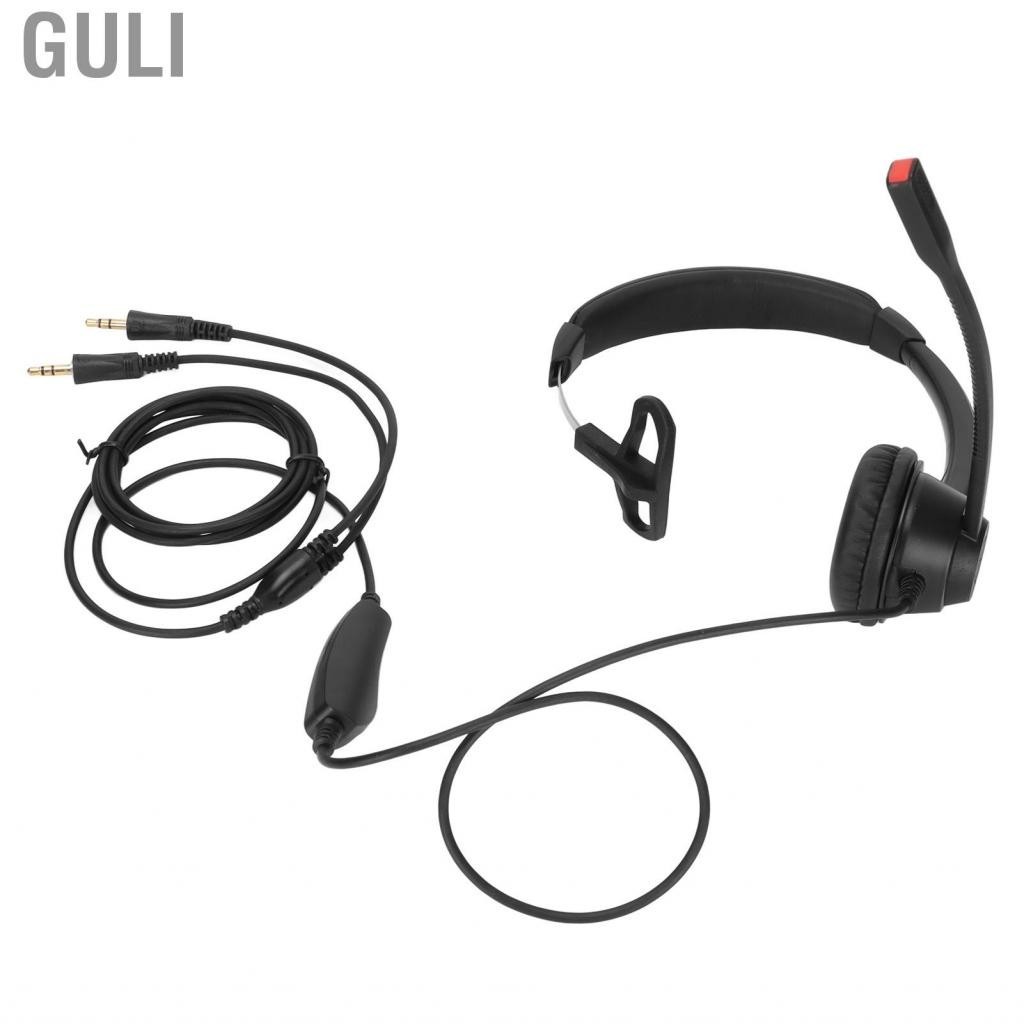 Guli ชุดหูฟัง Call Center HD ไมโครโฟนโทรศัพท์เงียบสำหรับการตลาดทางโทรศัพท์