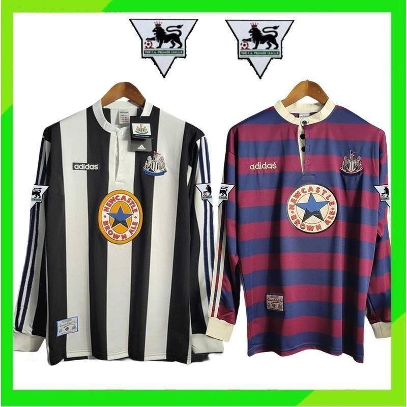 เสื้อกีฬาแขนยาว ลายทีมชาติฟุตบอล Newcastle United 95-97 ชุดเหย้า #9