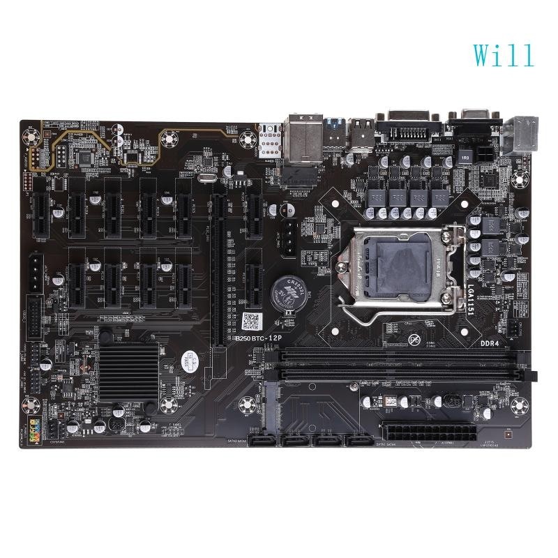 Will เมนบอร์ดการ์ดจอ B250 BT LGA 1151 CPU PCI-E16X สําหรับ Eth Btc