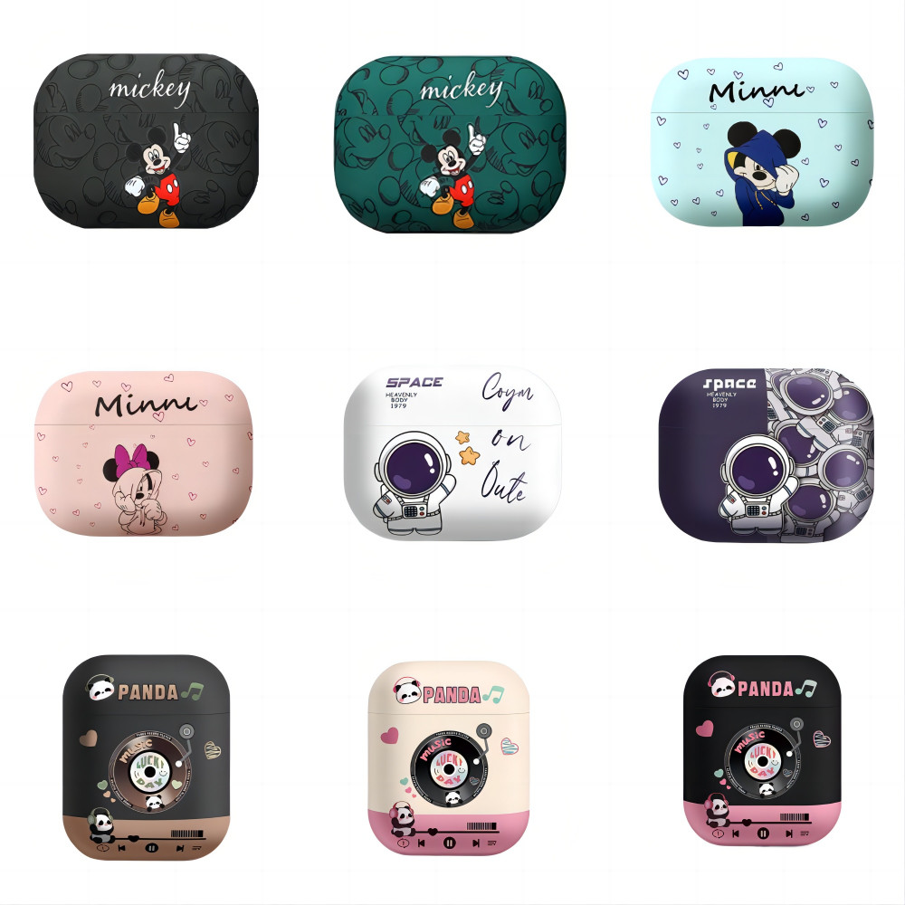 เคสหูฟัง ลายการ์ตูนมิกกี้ มินนี่ นักบินอวกาศน่ารัก สําหรับ Apple AirPods 1 2 3 3rd AirPods Pro Pro2