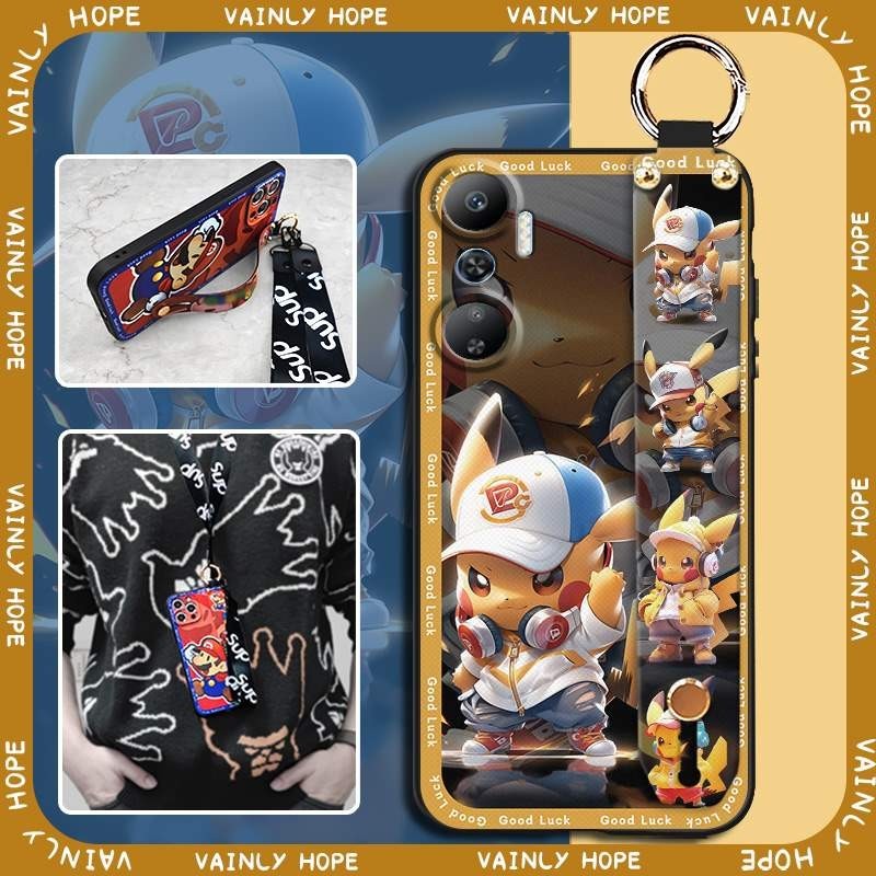 phone pouch Wrist Strap Phone Case For infinix X6826/Hot20 4G/Free Fire mobile phone case Cartoon cell phone sleeve