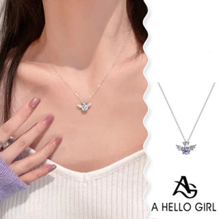 A HELLO GIRL สร้อยคอ จี้มงกุฎนางฟ้า ขนาดเล็ก หรูหรา แฟชั่นฤด…