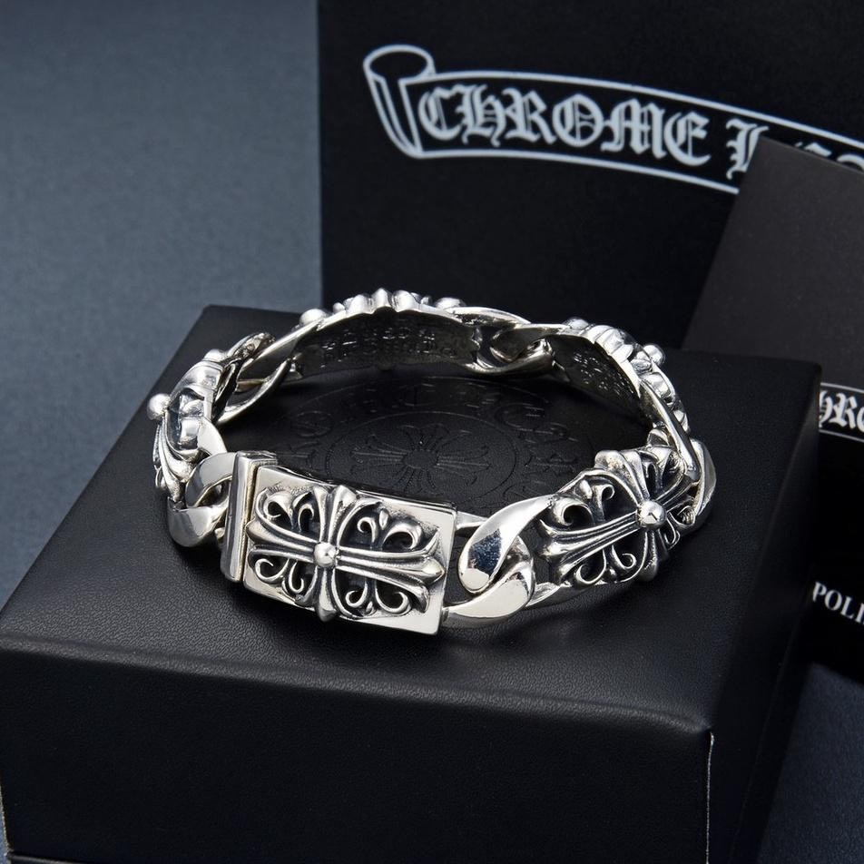 Full Silver 925 Chrome Hearts male female hand chain jewelry God bracelets lover birthday gift Valen