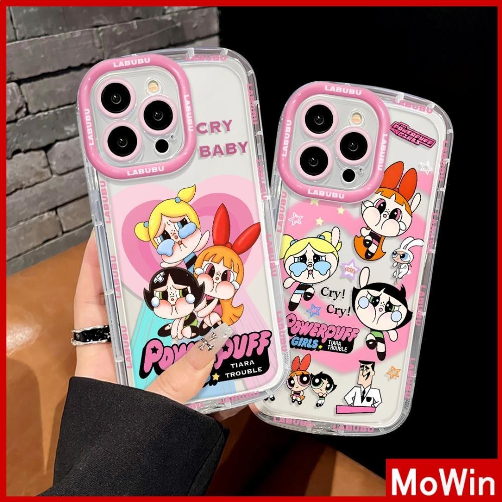 Mowin - สำหรับ iPhone 15 PRO MAX iPhone 11 กรณีสดใสเงาถุงลมนิรภัยกันกระแทกนุ่ม TPU ป้องกันกล้ สาวบินได้ น่ารักและตลก กเข้ากันได้กับ iPhone 14 PRO MAX 13 11 12 XR XS