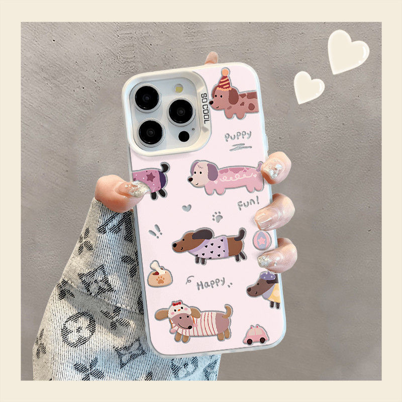 ปลอกสุนัข iPhone 15 14 13 12 11 Pro Max X Xr Xs Max เคสกันกระแทก