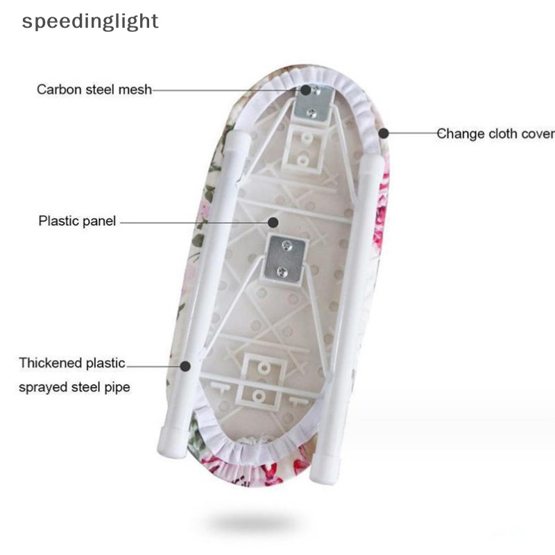 Speedinglight โต๊ะรีดผ้า ขนาดเล็ก พับได้ พร้อมขาพับ แบบพกพา ของใช้ในบ้าน ที่รองรีดผ้า ที่ทนความร้อน Speedinglight