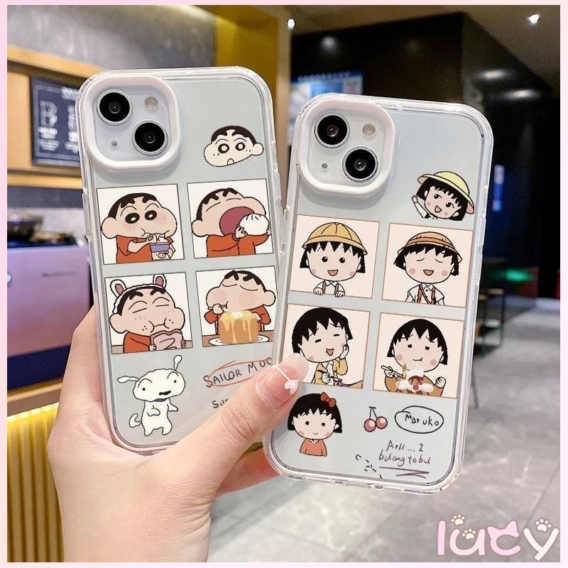 Lucy ส่งจากไทย 3 In 1 เคสโทรศัพท์มือถือนิ่ม กันกระแทก สําหรับ iPhone 14 13 12 11 Promax 7 8 Plus X XR XSMax SE#748