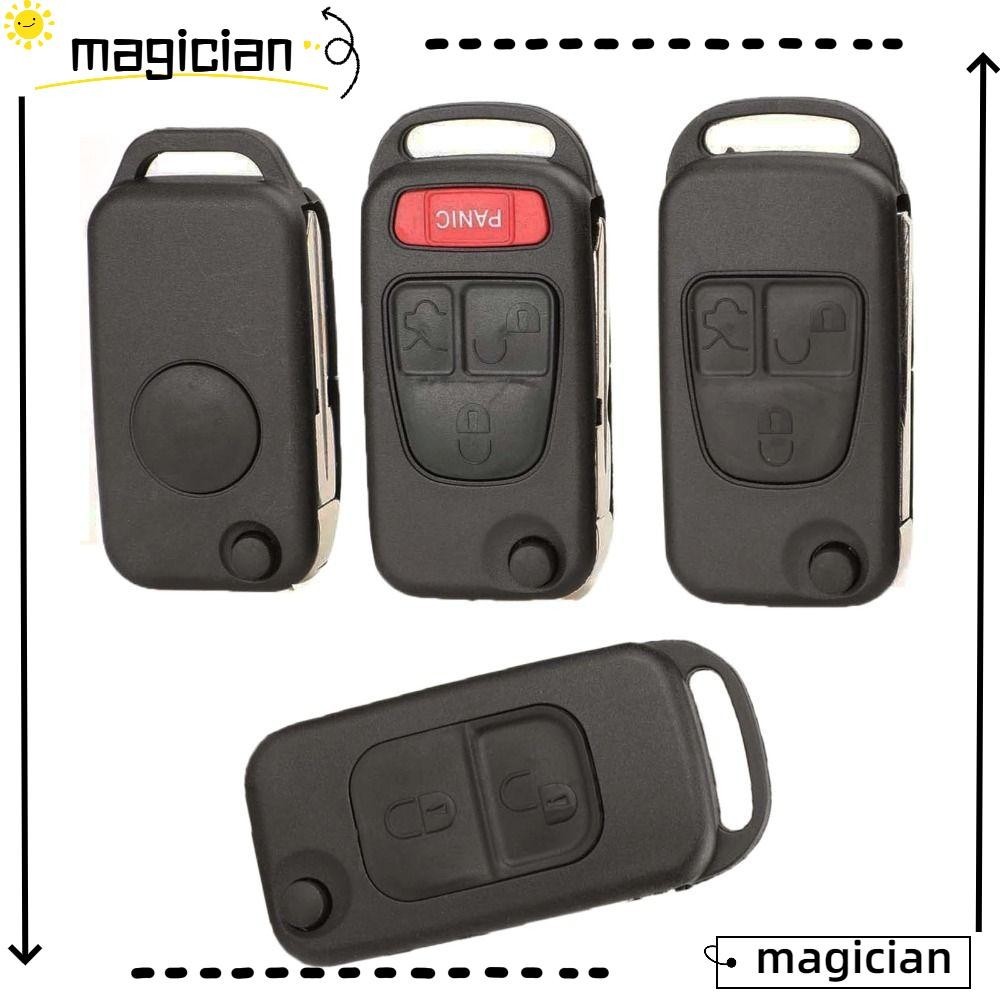 Mag กุญแจรีโมท , 1/2/3/4 ปุ ่ มพับกุญแจรถ , ทนทาน HU39 HU64 Flip Key Shell สําหรับ Benz B200 A160 W1