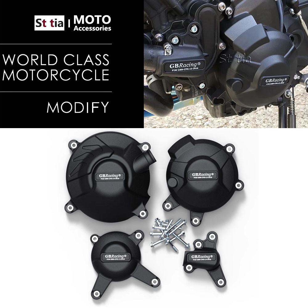 MT-09 Motocrosss ฝาครอบเครื่องยนต์ป้องกันสําหรับ GBRacing สําหรับ YAMAHA MT09 FZ09 Tracer 900 SXR900