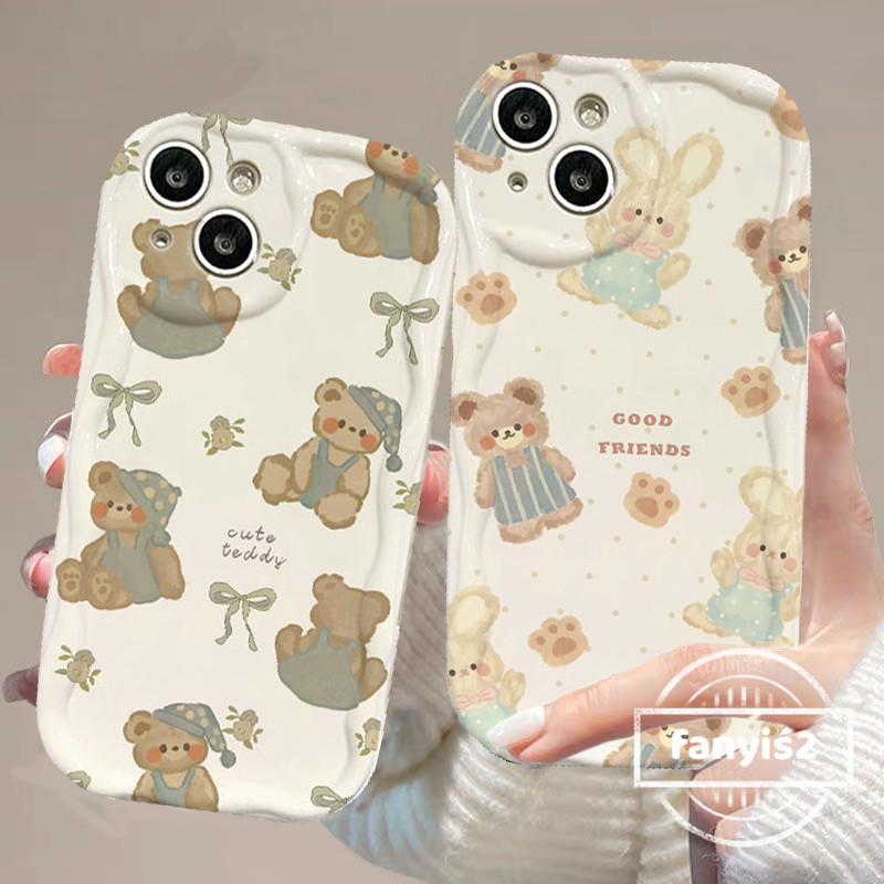 Huawei Nova 5T 7i P 50 40 30 Pro Mate 50 40 30 Pro Huawei Nova 8se 8i น่ารักการ์ตูนหมีรูปแบบเคสโทรศัพท์นุ่มป้องกันปกหลัง