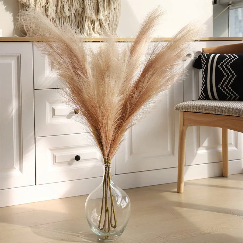 100CM Artificial Pampas Grass Tall Fluffy Faux Pampas Grass Reeds for Wedding Home Boho Decor Bedroo