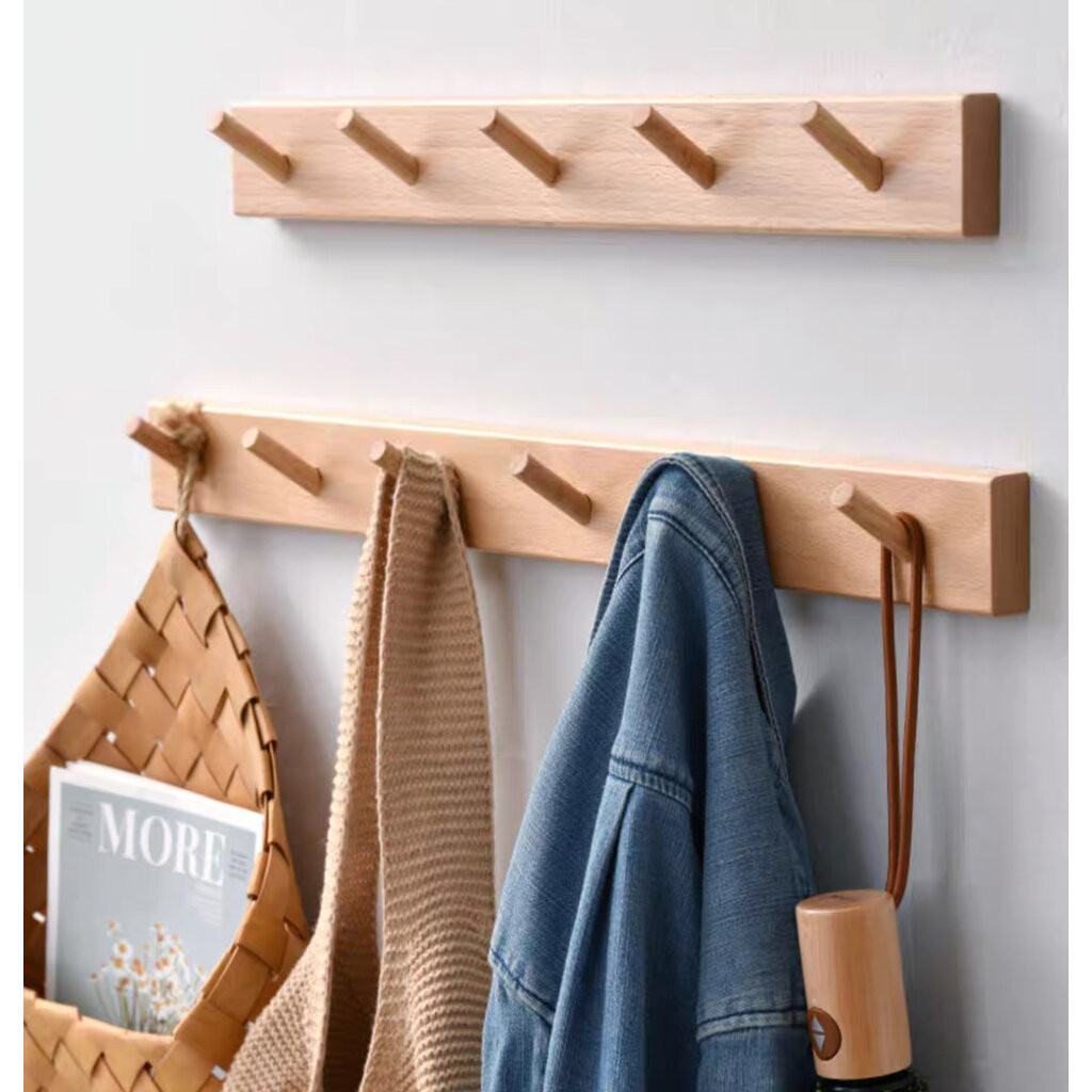 Omocha - Foyer wall hanger : ฟอร์เย่ ราวไม้บีชที่แขวนของติดผนัง