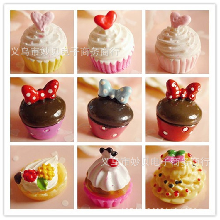 สามมิติจําลอง Mickey Cupcake DIY เรซิ ่ นเครื ่ องประดับอุปกรณ ์ เสริมเรซิ ่ นเค ้ กครีมเคสโทรศัพท ์ วัสดุ
