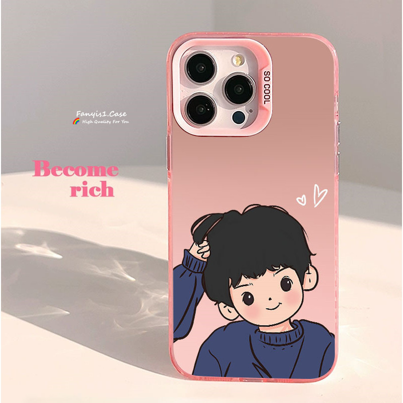 ใช ้ งานร ่ วมกับiPhone 15 14 13 12 11 Pro Max 15 14 Plus X Xr Xs Max 7 8 Plusน ่ ารักสนุกคู ่ เด ็ กโทรศัพท ์ เลนส ์ Protector 2 in 1 ซิลิโคนฝาครอบ