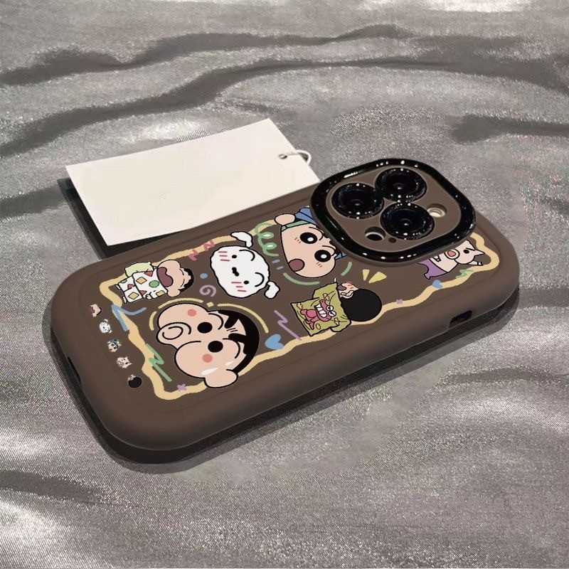Iphone 15 14 13 12 11 Pro Max X Xr Xs Max 7 8 Plusเคสโทรศัพท์การ์ตูนCrayon Xiaoxin Parkคู่ฝาครอบโทรศัพท์นุ่ม
