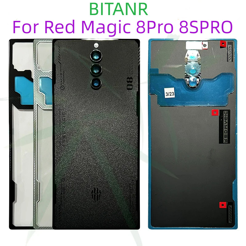 6.8 "สําหรับ ZTE Nubia Red Magic 8 pro ปกหลังด้านหลังประตูสําหรับ Nubia RedMagic 8pro + NX729J แบตเต