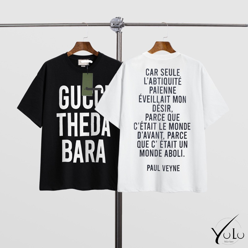 Guggi Theda Bara เสื้อยืด Unisex cotton 2C, 250gsm, หนา, ยืด, ดูดซับสําหรับผู้ชายและผู้หญิง