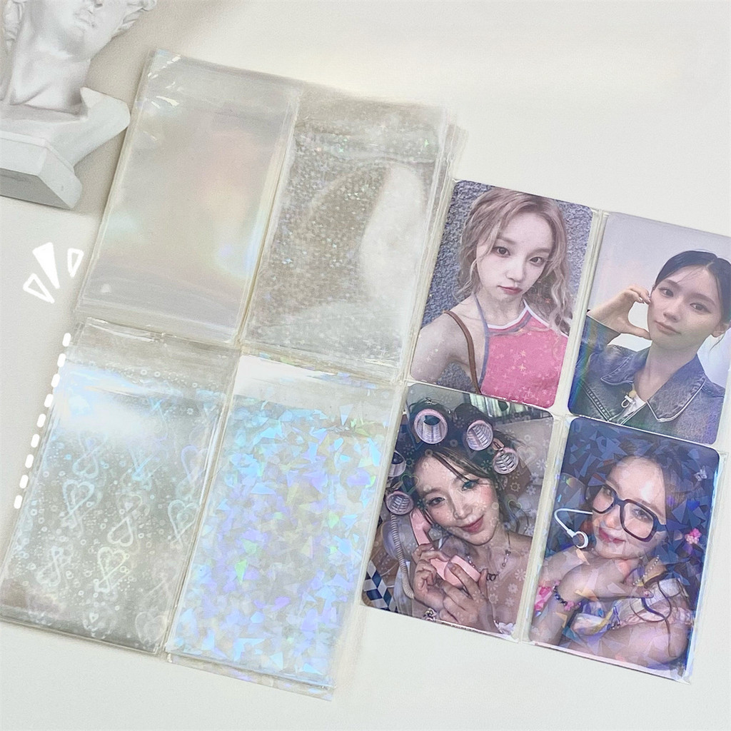 50 ชิ ้ น 59x89 มม.แขนเลเซอร ์ ซีลกระเป ๋ า Idol Photocard Protector การ ์ ดฟิล ์ ม