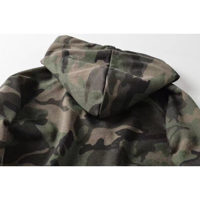 ขนาดบวกผู้ชายฤดูใบไม้ผลิและฤดูใบไม้ร่วงคลุมด้วยผ้าแขนยาวพรางเสื้อกันหนาวผ้าฝ้ายหลวมแฟชั่นเกาหลี - รูปที่ 4