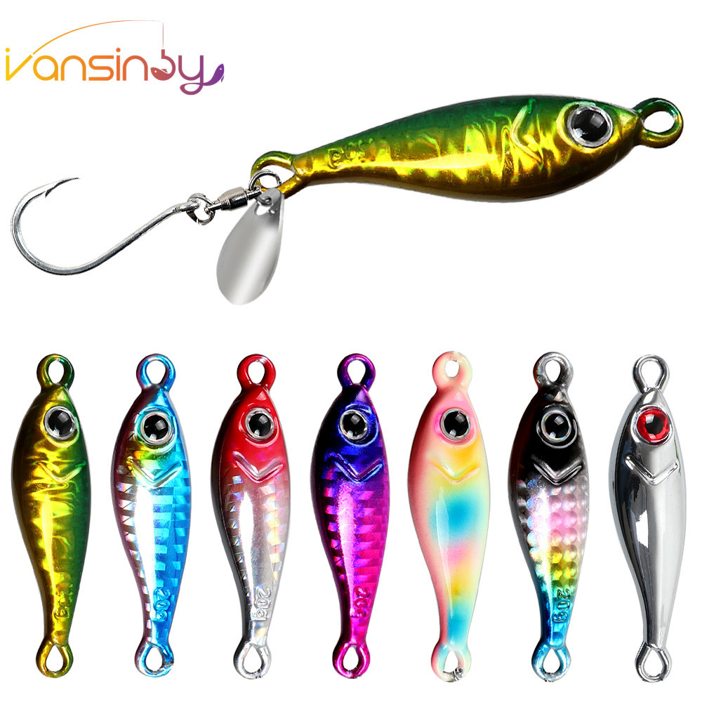 เหยื่อตกปลาจิ๊กโลหะ 5g-40g เลื่อมยิงยาวเหยื่อตกปลาช้อนเหยื่อ Jig Lure ประดิษฐ์ Hook Spinner Lure