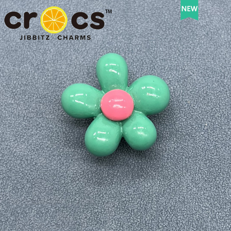 JIBBITZ cross charms ตัวติดรองเท้า ดอกไม้3Dสีสัน ตัวติดรองเท้า cross