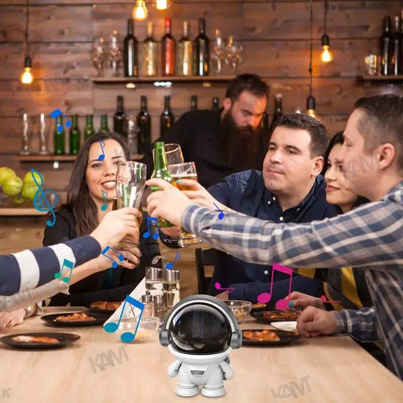 Kam ใหม่ LED นักบินอวกาศลําโพงบลูทูธลําโพง Hi-Fi ลําโพงพกพาสเตอริโอ TWS Couplet น่ารักเดสก์ท็อป Space หุ่นยนต์ซับวูฟเฟอร์พร้อมไฟ RBG ลําโพงไร้สายกลางแจ้ง - รูปที่ 4