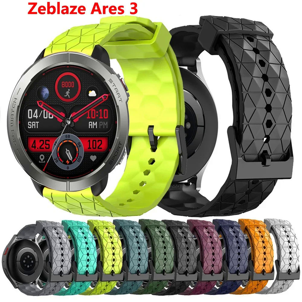 22มิลลิเมตรวงสำหรับ zeblaze Ares 3 Pro Stratos 3 Stratos2 Lite VIBE 7Pro ว่ายน้ำสายสมาร์ทดูซิลิโคน Beyond2นุ่มระบายอากาศกีฬา bracle