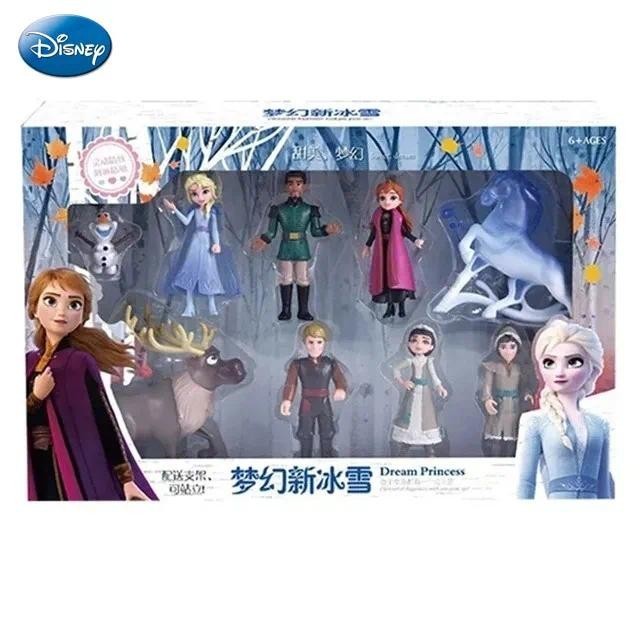 Disney Anime Frozen 2 Snow Queen Elsa Anna Pvc Action Figure Olaf Kristoff Sven ตุ๊กตารูปตุ๊กตาเด็กการ์ตูนของเล่นเด็กของขวัญ