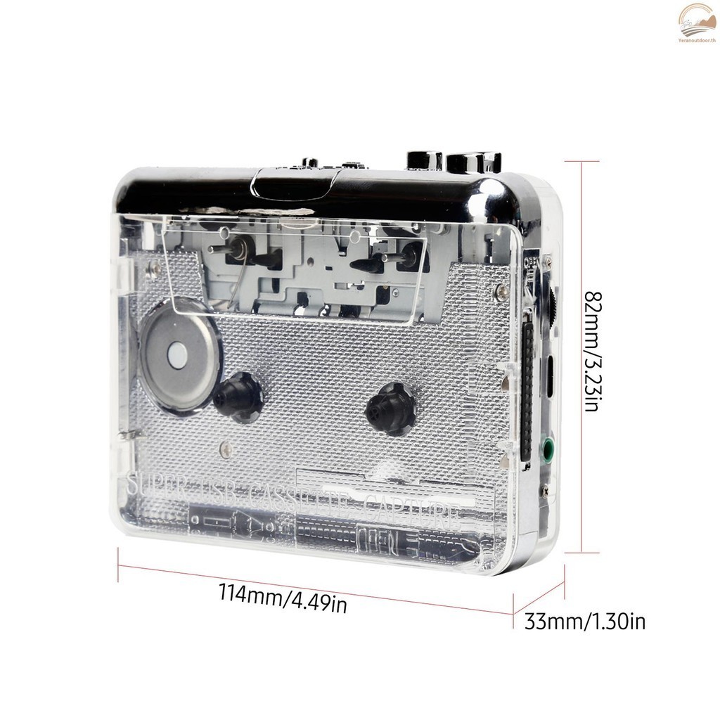 Cassette Player Input Player TONIVENT to Player Music Cassette Compatible AUX MP3 ซอฟต ์ แวร ์ Mini TON010 PC แบบพกพา Cassette Audio CD เทปแล ็ ปท ็ อป MP3 Capture USB Player 3.5 มม .